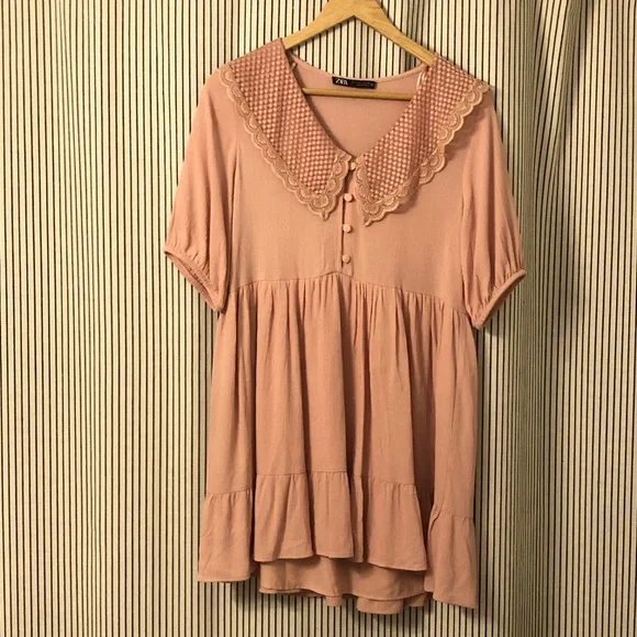 Pink Collared Tunic - Picture 2 of 4
